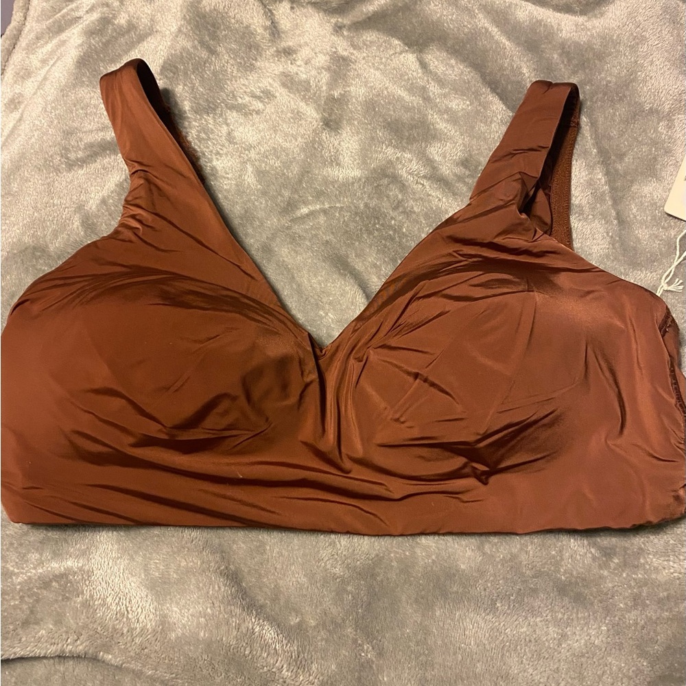 Brown Wireless Bra XL